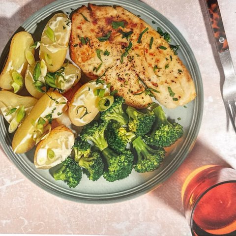 Basa Traybake with Creamy Potato Salad